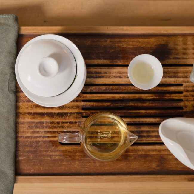 white ceramic tea set for traditional tea ceremony